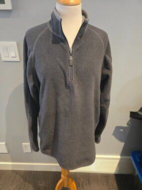 Avia Women’s Quarter-Zip Fleece Pullover | Size Large | Gray